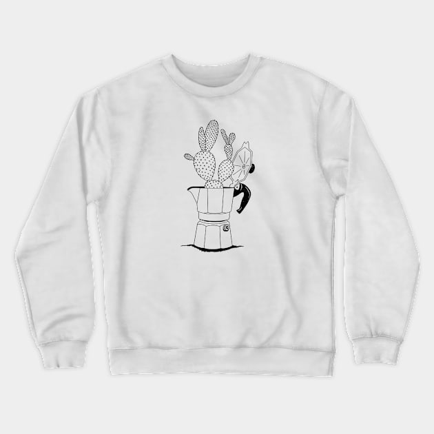 Cactus in Moka Pot 🌵 Crewneck Sweatshirt by grow.up.c